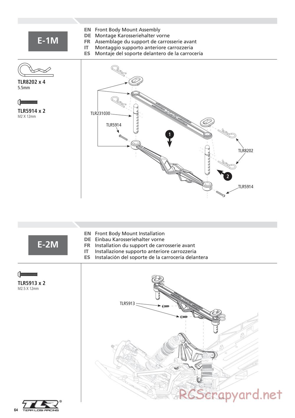 Team Losi - 22SCT 2.0 Race - Manual - Page 64