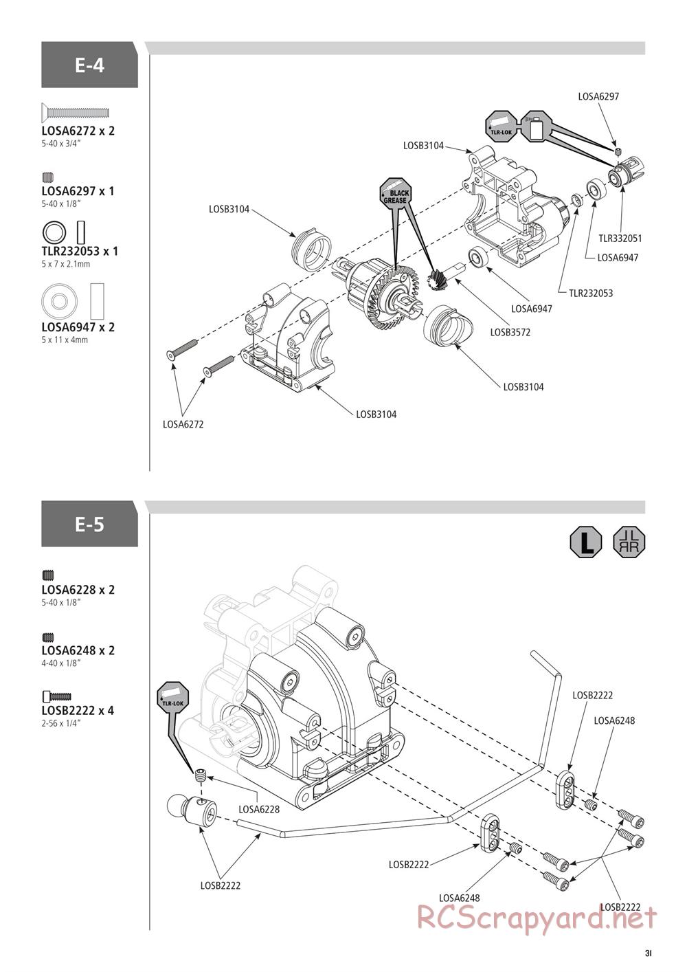 Team Losi - Ten-SCTE 3.0 - Manual - Page 31