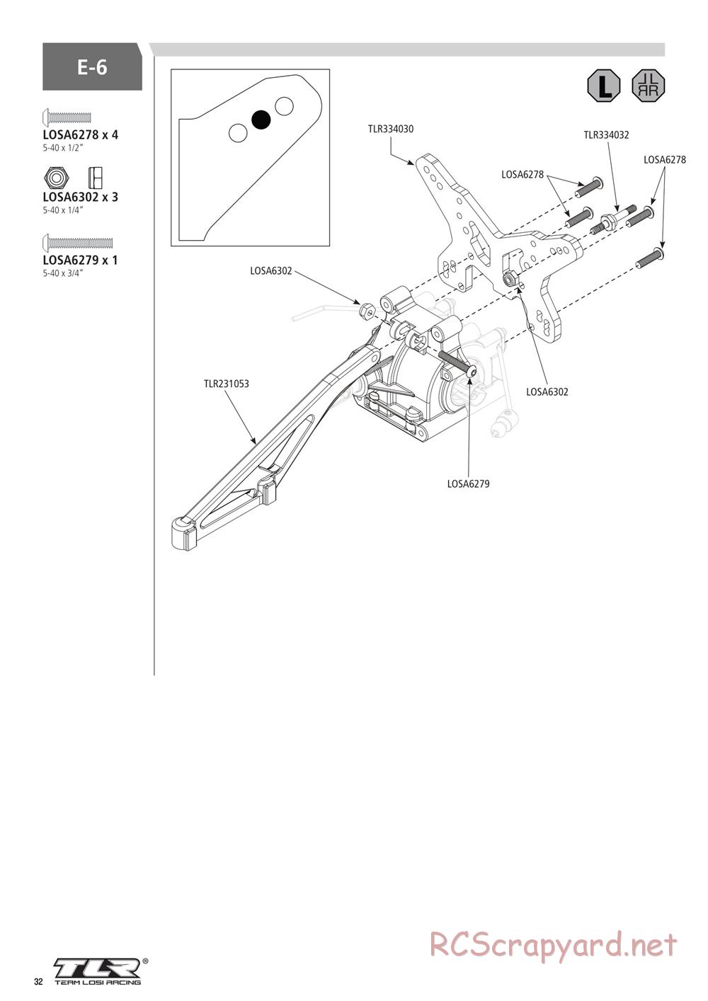 Team Losi - Ten-SCTE 3.0 - Manual - Page 32