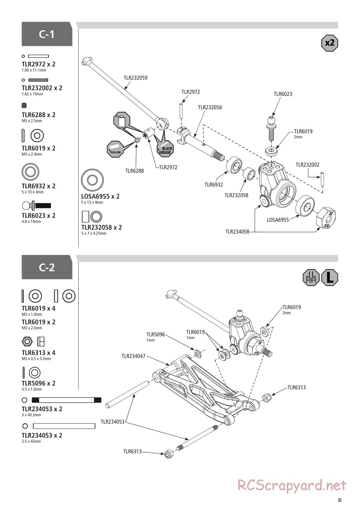 Team Losi - TLR 22 3.0 Spec Racer MM Race - Manual - Page 21