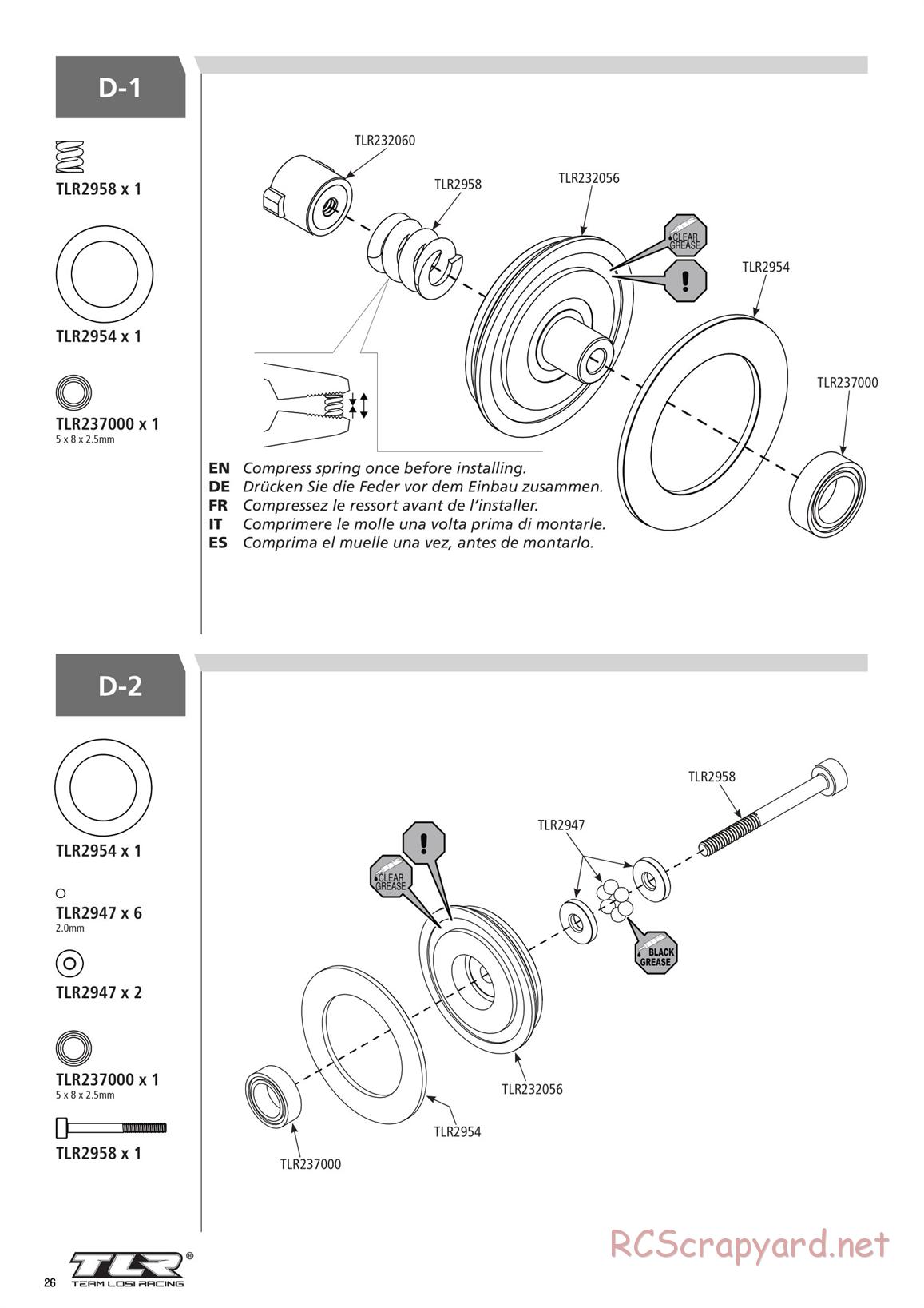 Team Losi - TLR 22 3.0 Spec Racer MM Race - Manual - Page 26