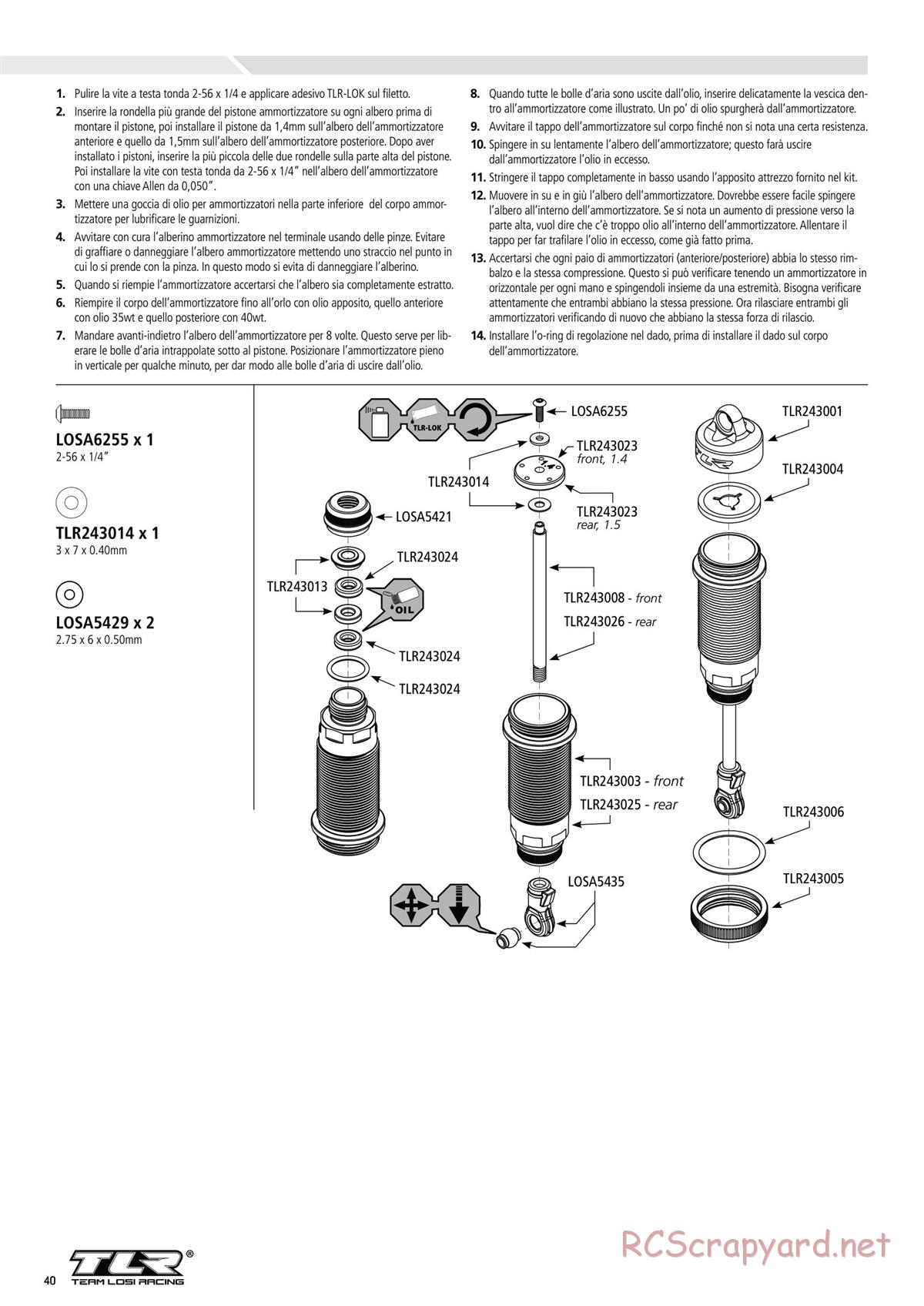 Team Losi - 8ight-T 3.0 Race - Manual - Page 40