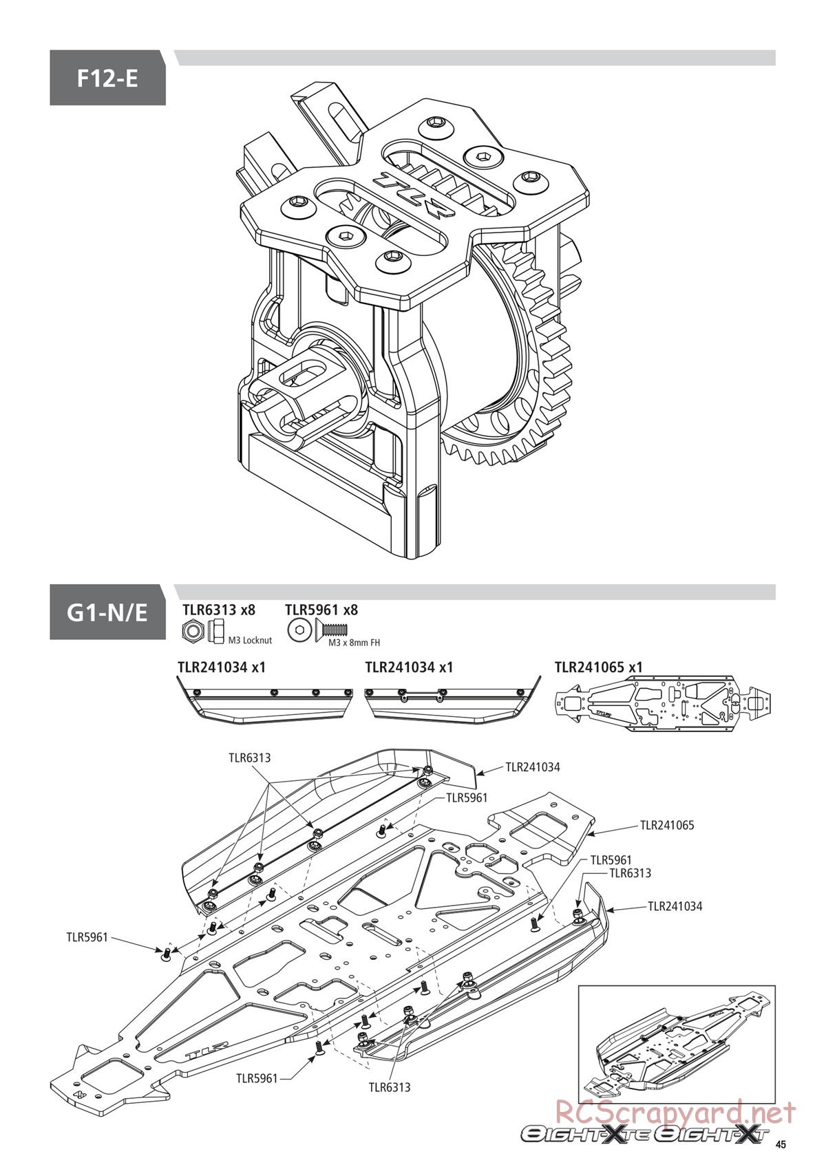 Team Losi - 8ight-XT/XTE Nitro/Electric Race - Manual - Page 45