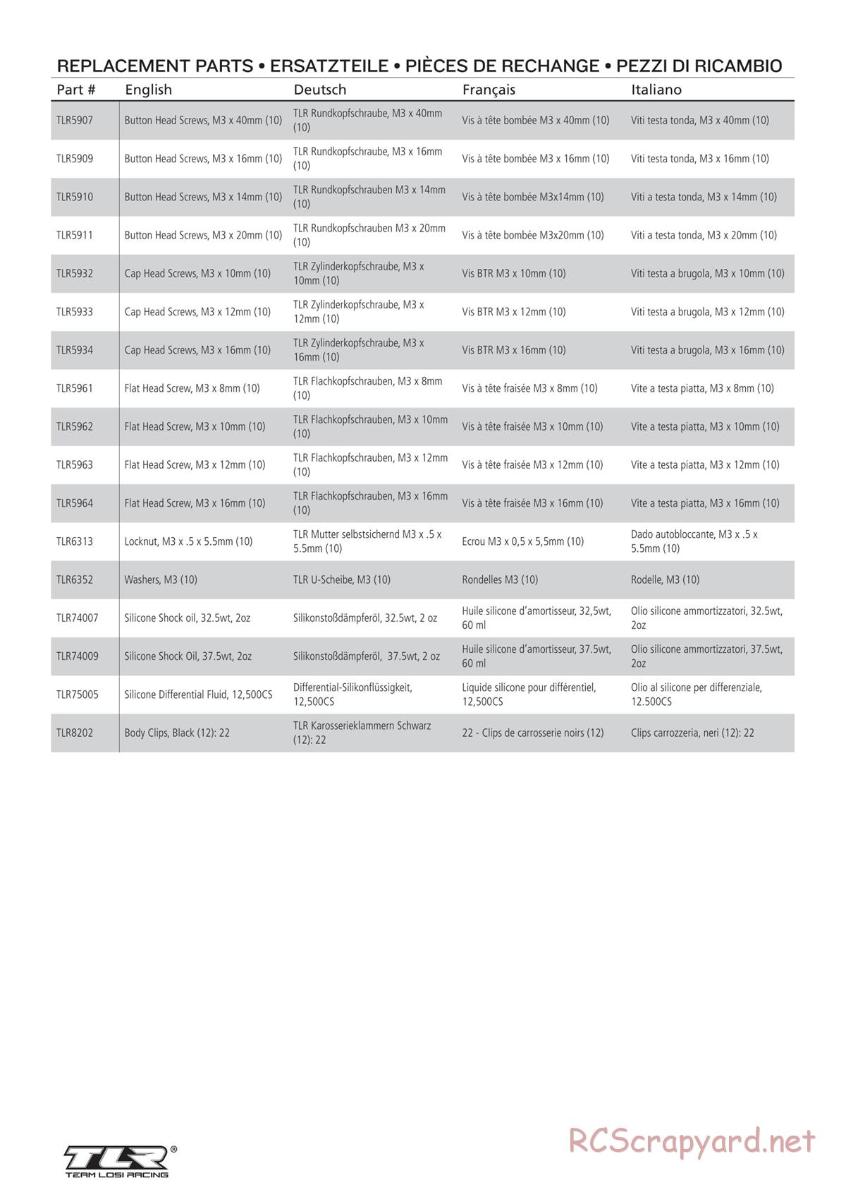 Team Losi - 8ight-XT/XTE Nitro/Electric Race - Manual - Page 90