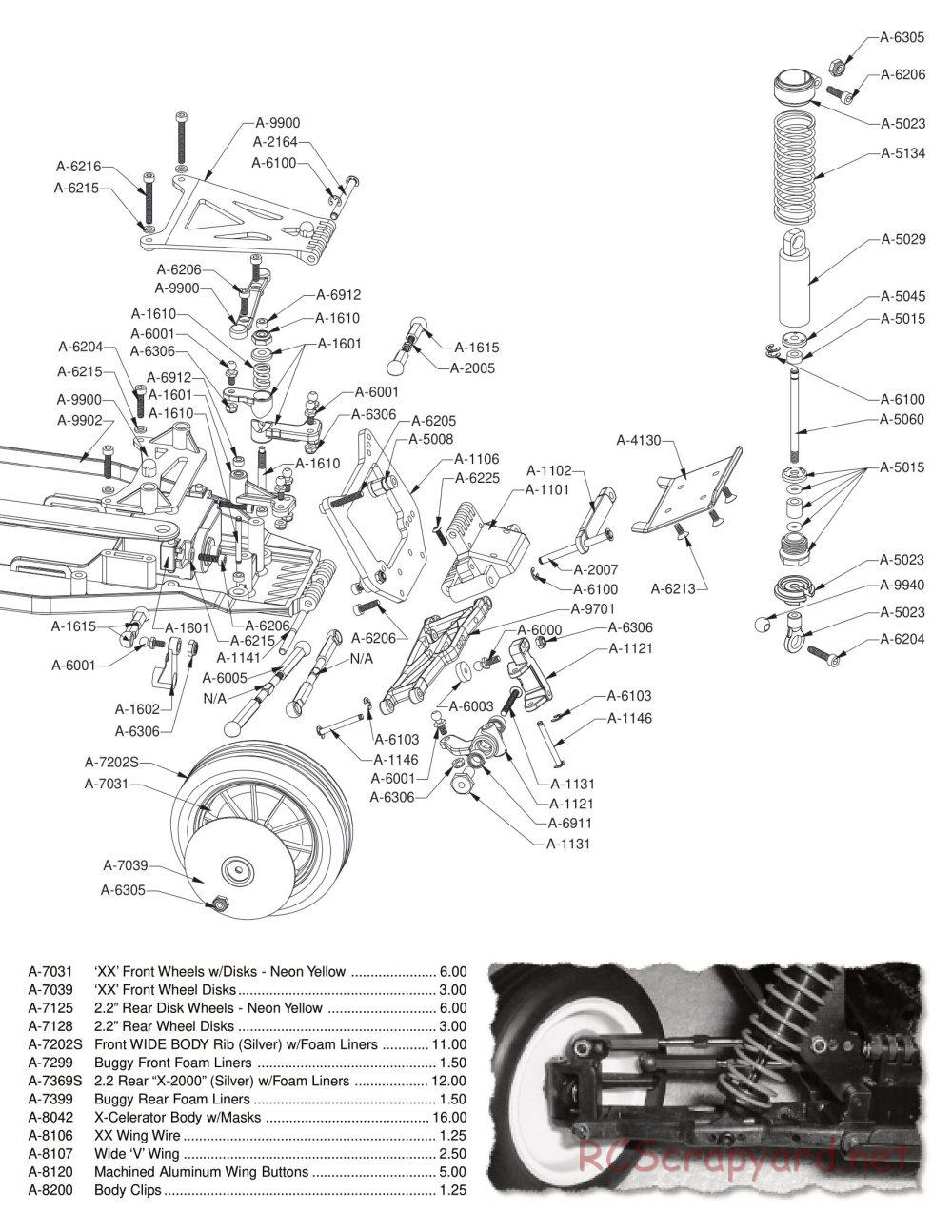 Team Losi - XX CR Kinwald Edition - Parts List and Exploded View - A ...