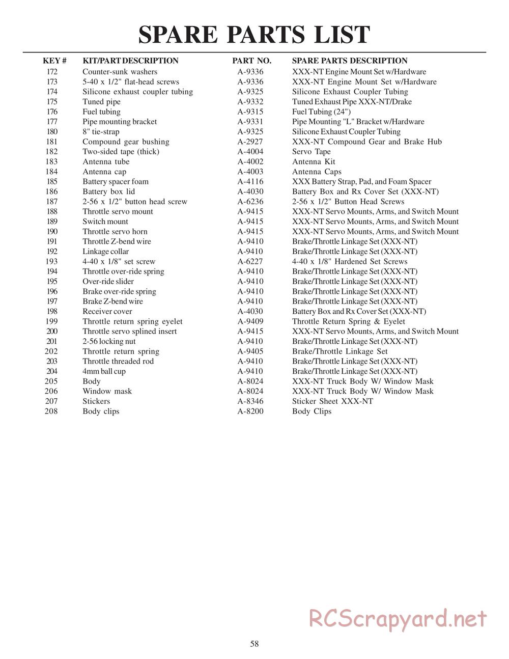 Team Losi - XXX-NT Adam Drake Edition - Manual - Page 61