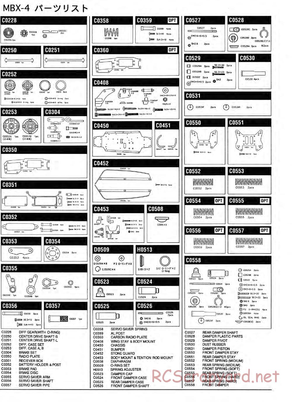 Mugen - MBX-4 - Parts List - Page 4