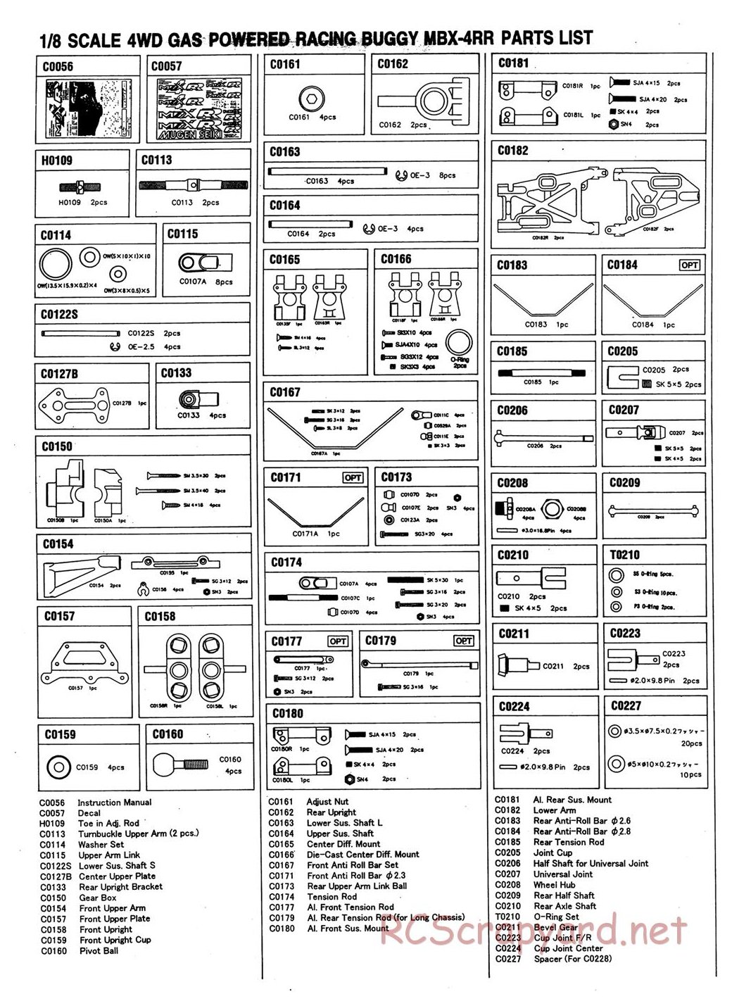 Mugen - MBX-4RR - Parts List - Page 3