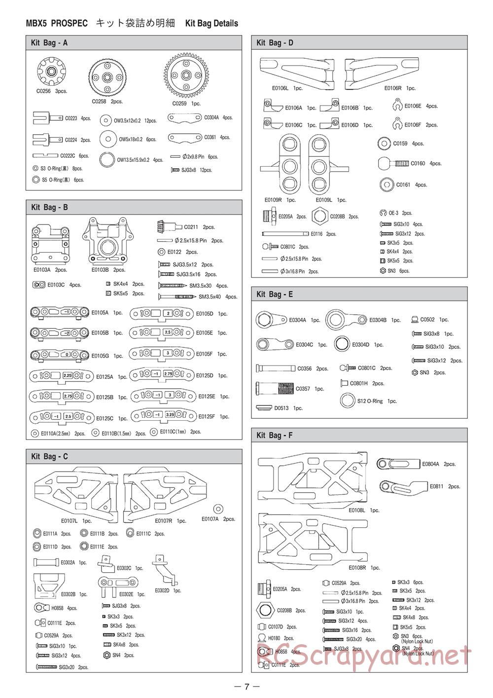 Mugen - MBX-5 Pro Spec - Manual - Page 7