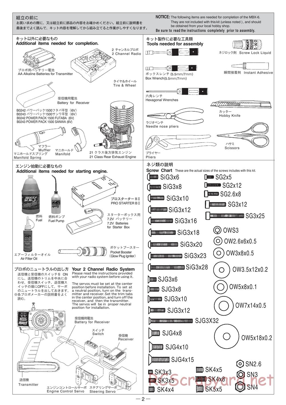 Mugen - MBX-6 - Manual - Page 2