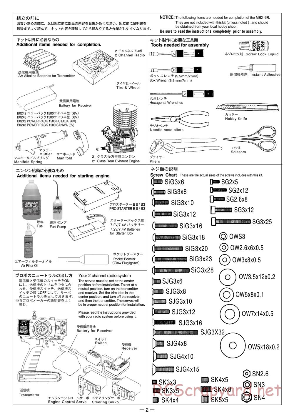 Mugen - MBX-6R - Manual - Page 2