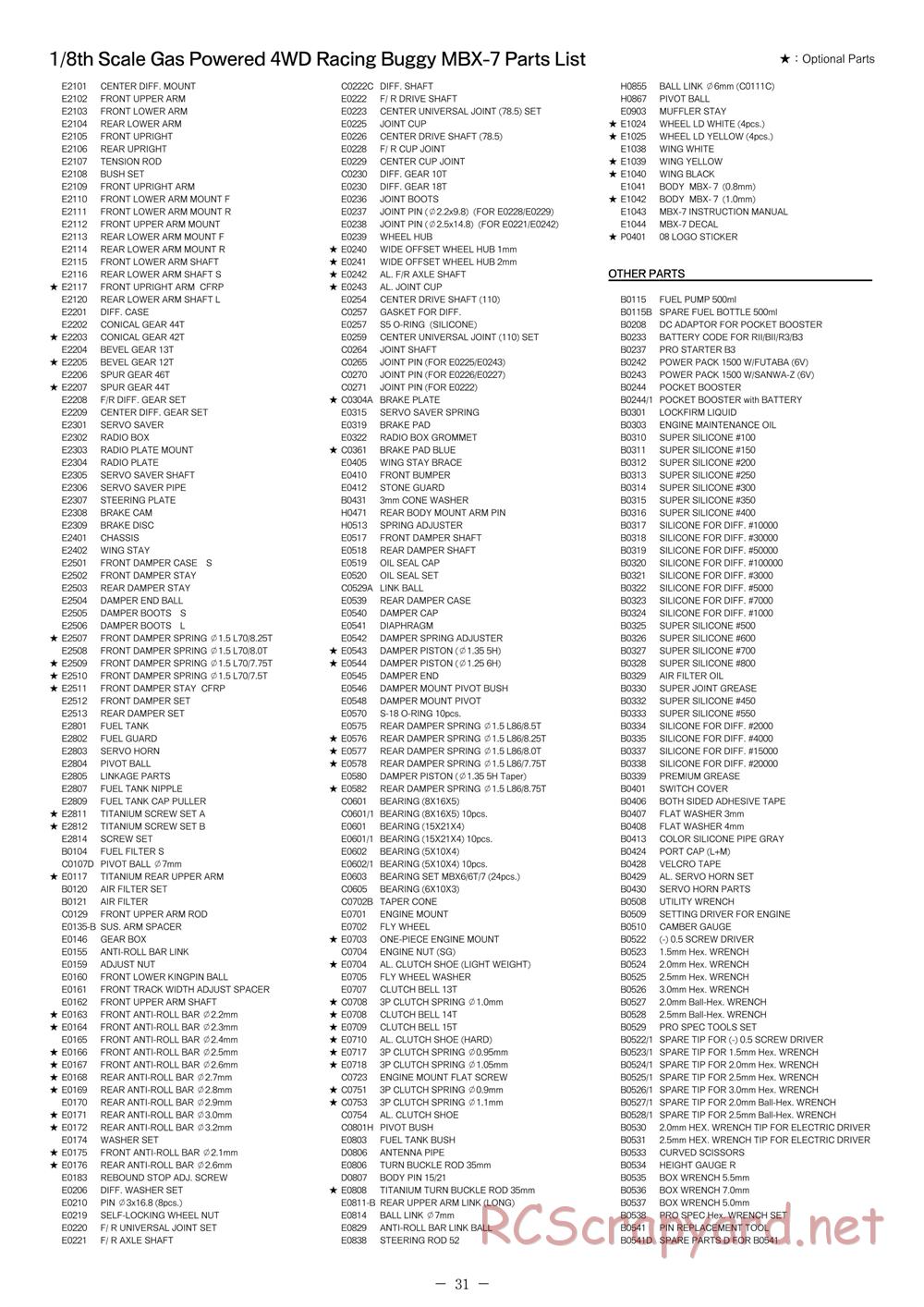 Mugen - MBX-7 - Manual - Page 31