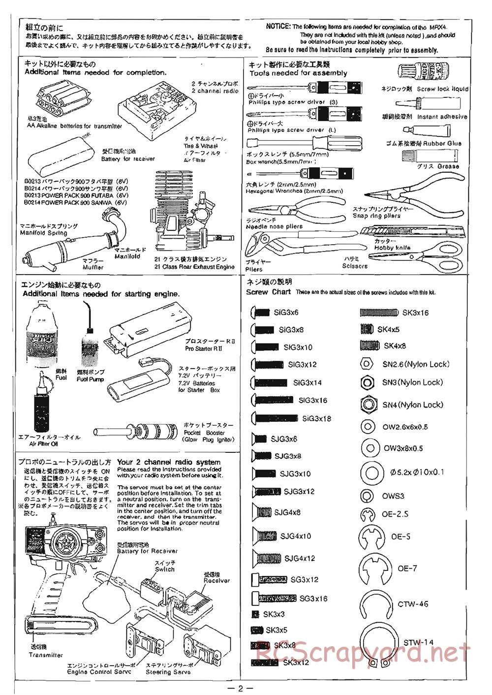 Mugen - MRX-4 - Manual - Page 2