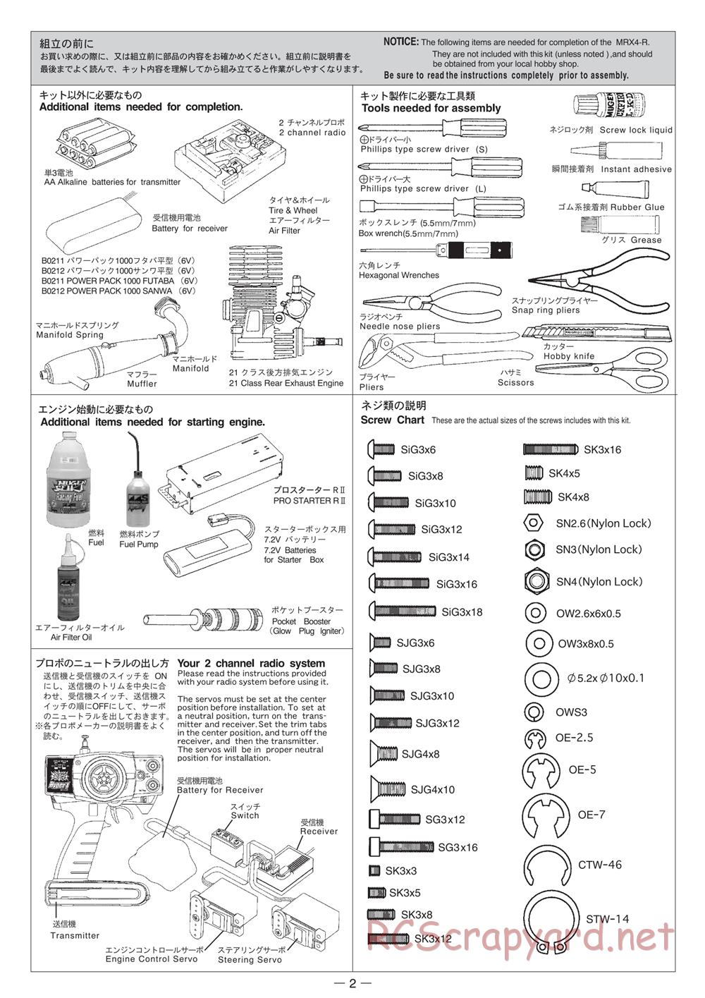 Mugen - MRX-4R - Manual - Page 2