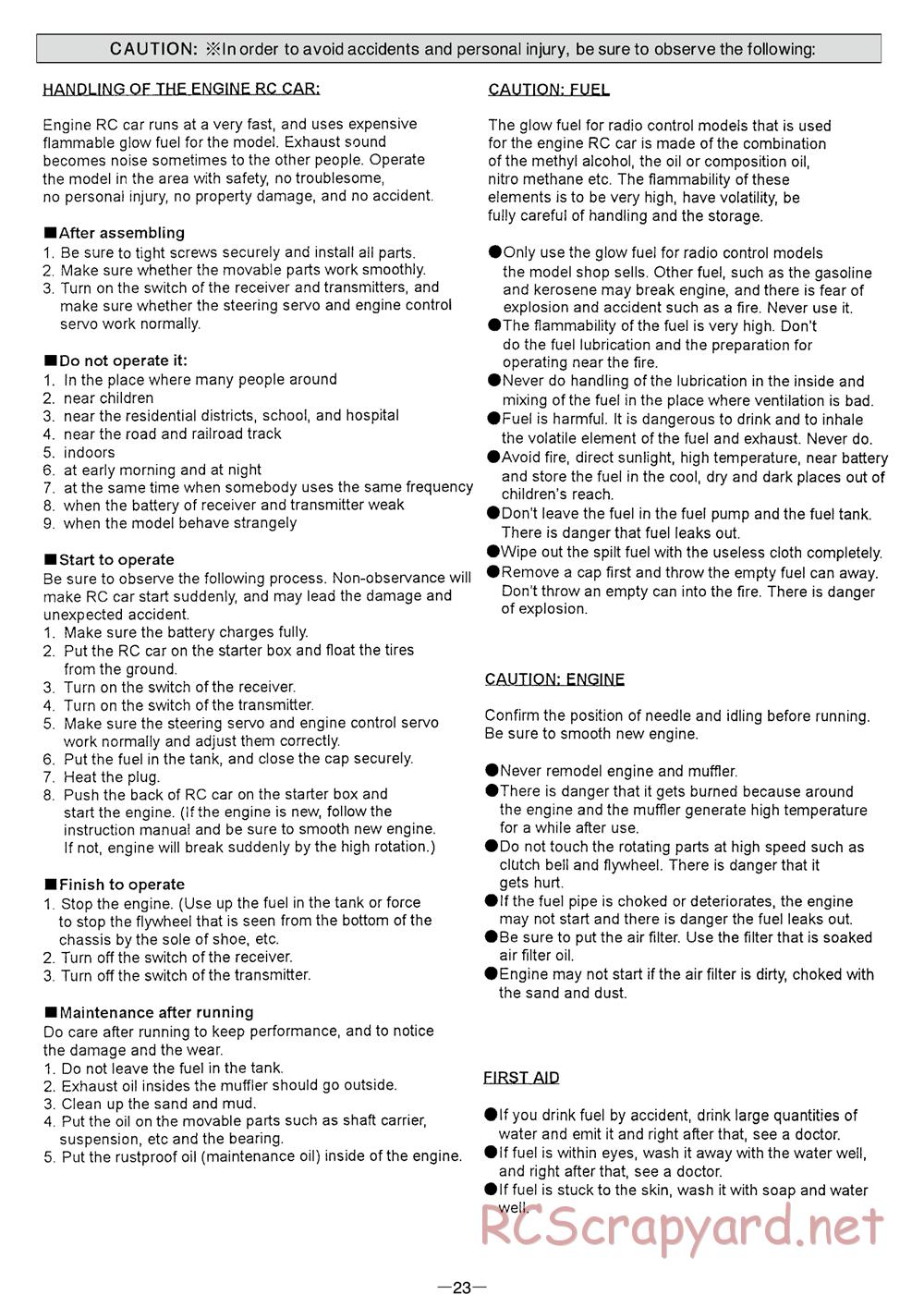 Mugen - MRX-5 - Manual - Page 23