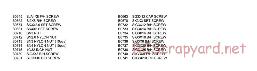 Mugen - MST-1 - Parts List - Page 2