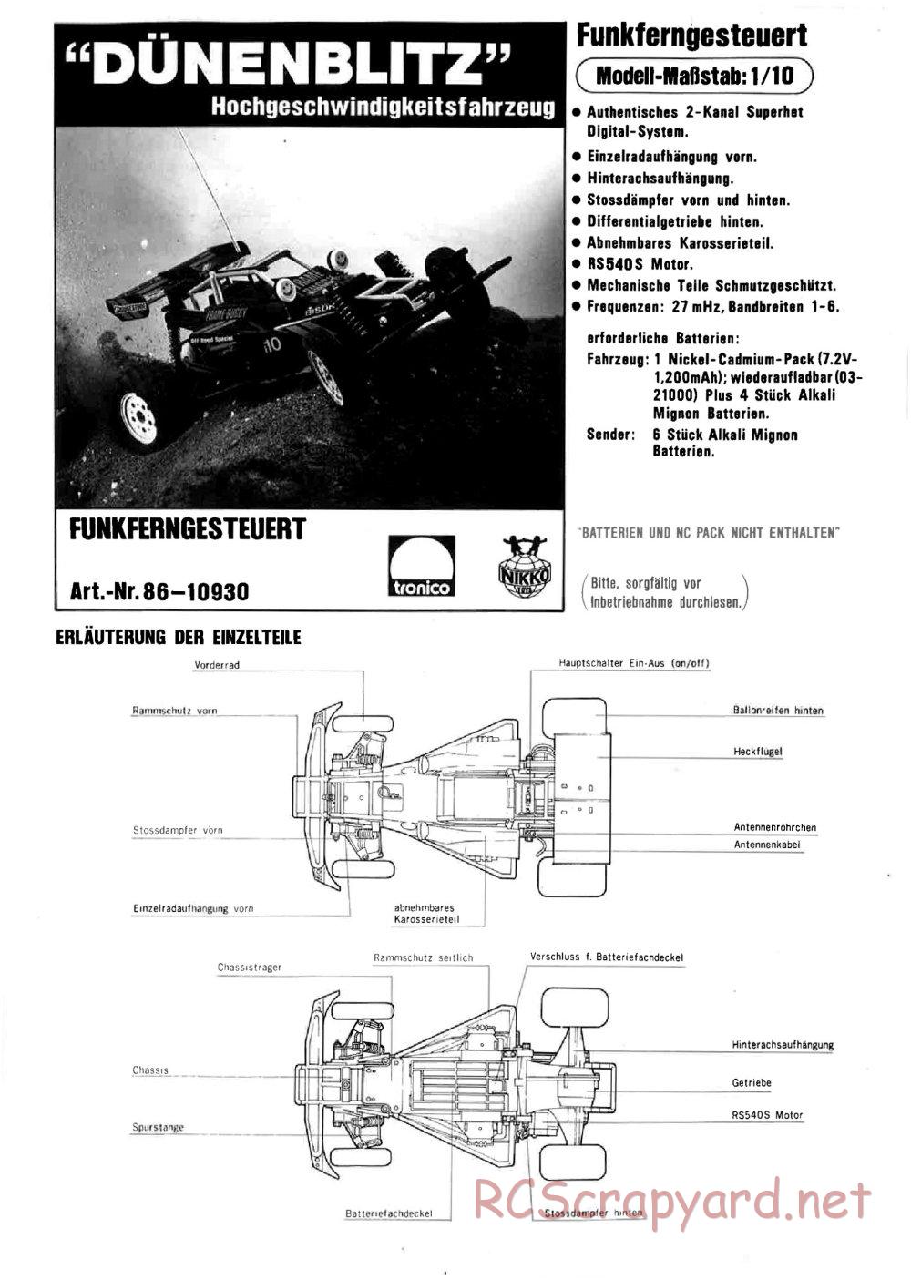 Nikko - Dünenblitz (Bison F-10) - Manual - Page 1