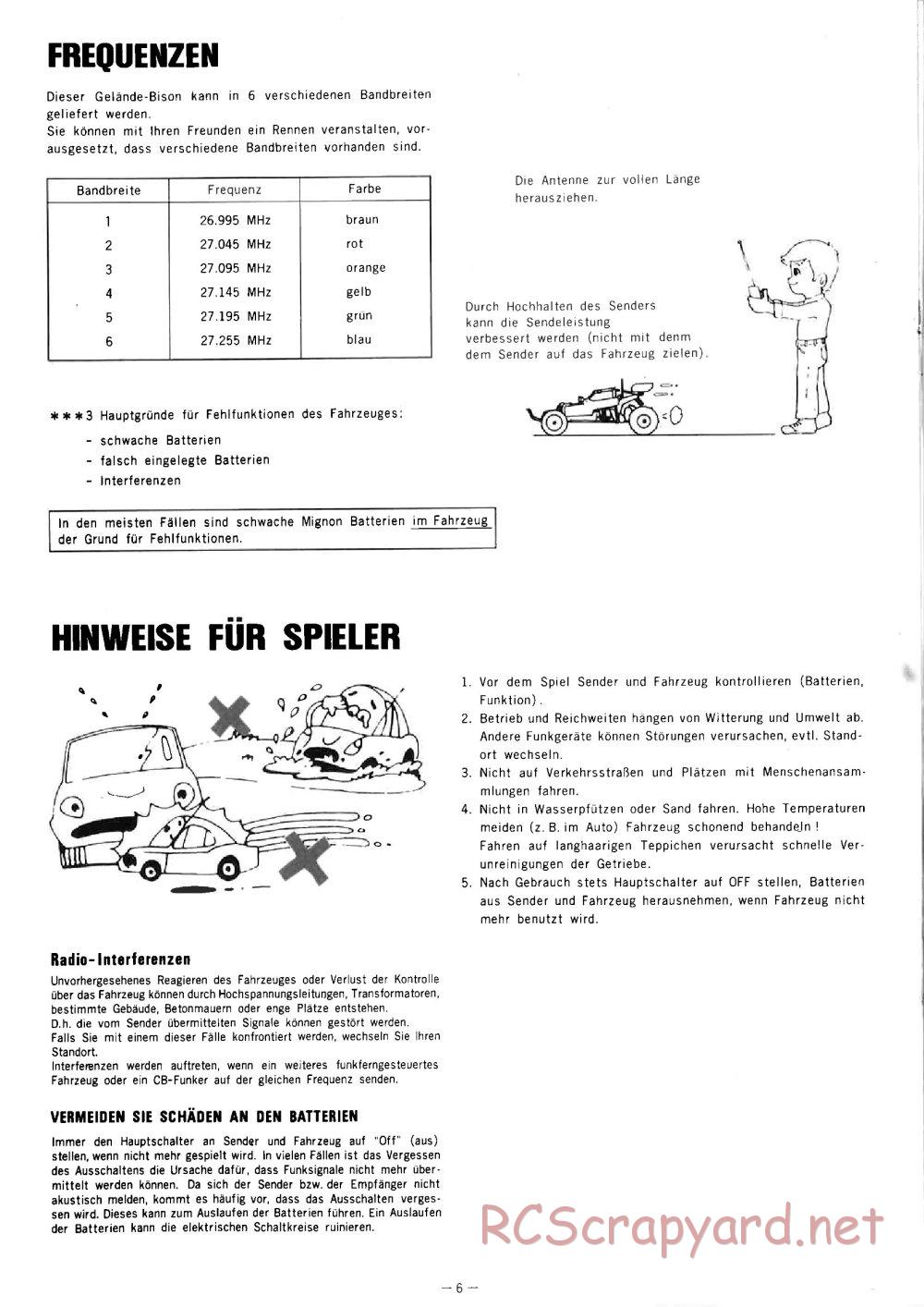 Nikko - Dünenblitz (Bison F-10) - Manual - Page 6