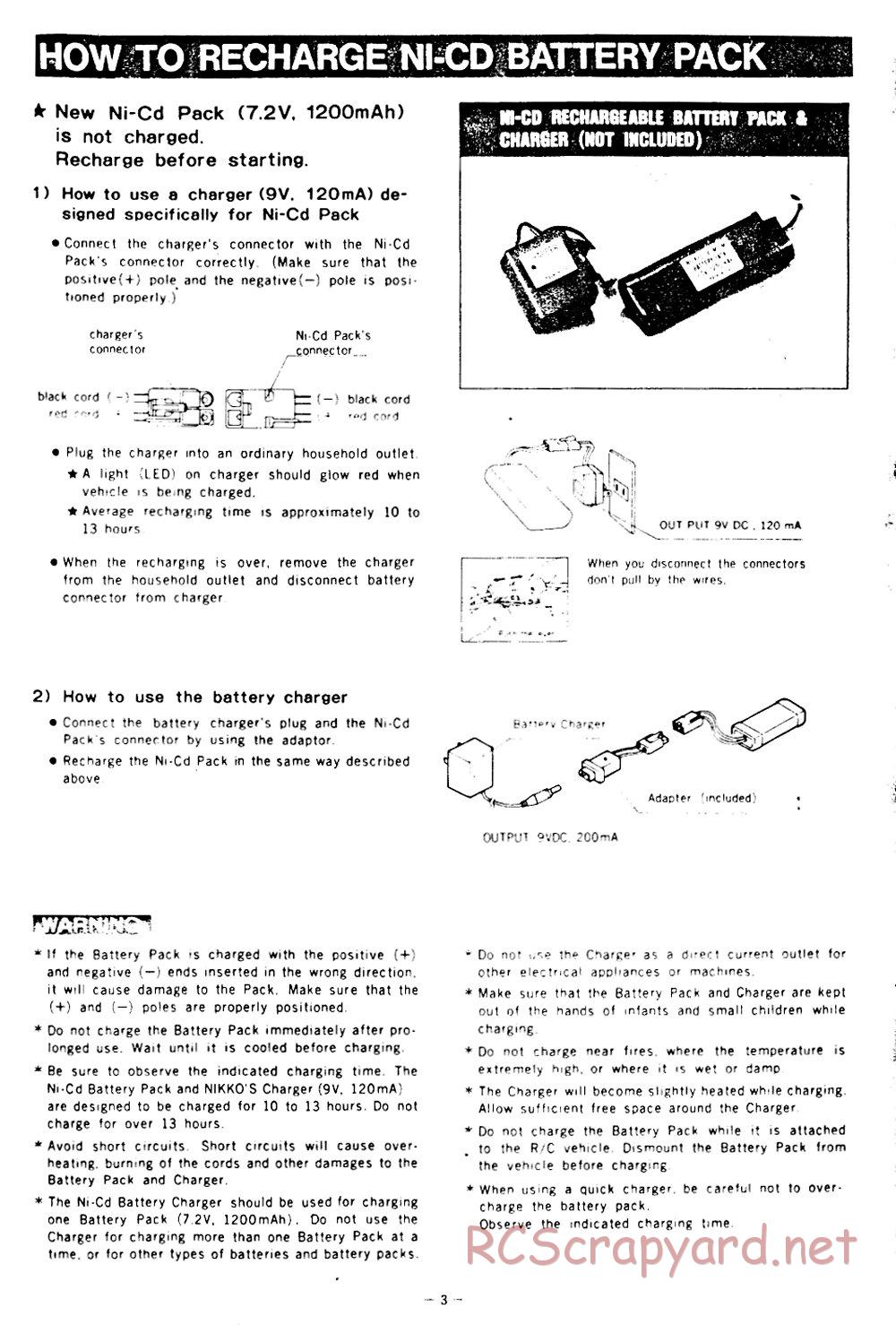 Nikko - Hawg 4WD - Manual - Page 3