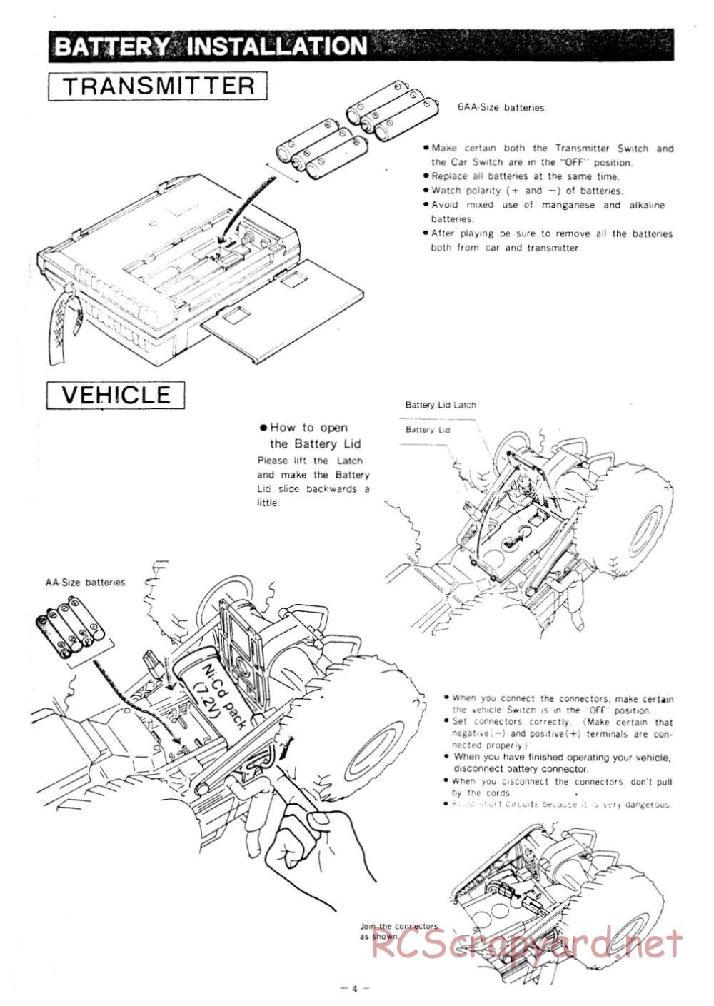 Nikko - Hawg 4WD - Manual - Page 4