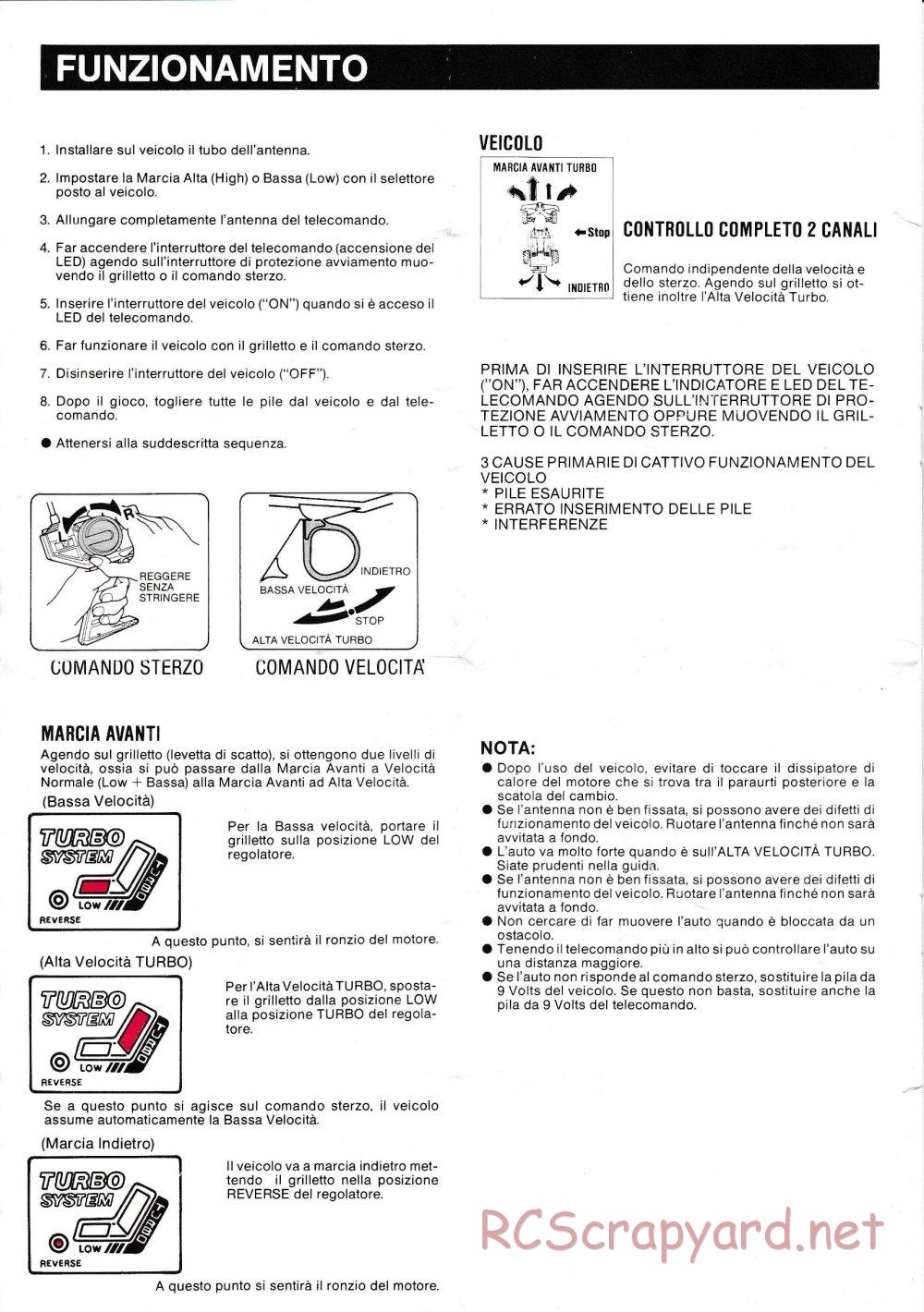 Nikko - Hurricane - Frame Buggy - Manual - Page 6