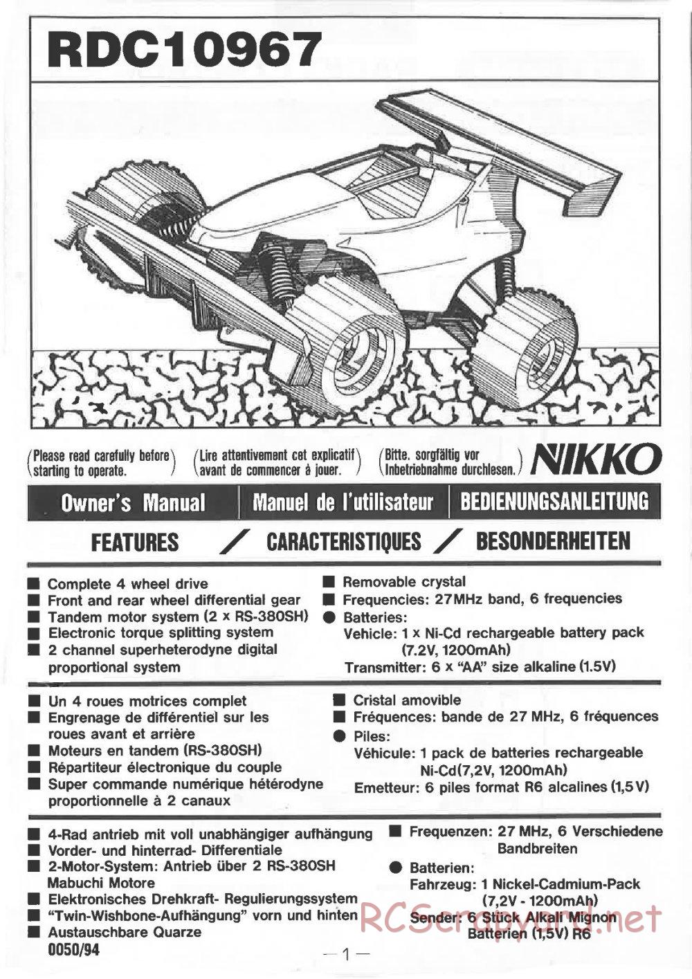 Nikko - Mega Dictator - Manual - Page 1