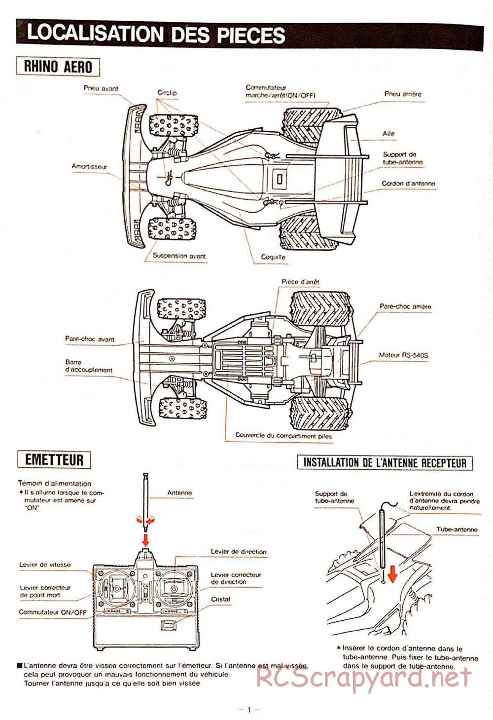 Nikko - Rhino Aero - Manual - Page 2