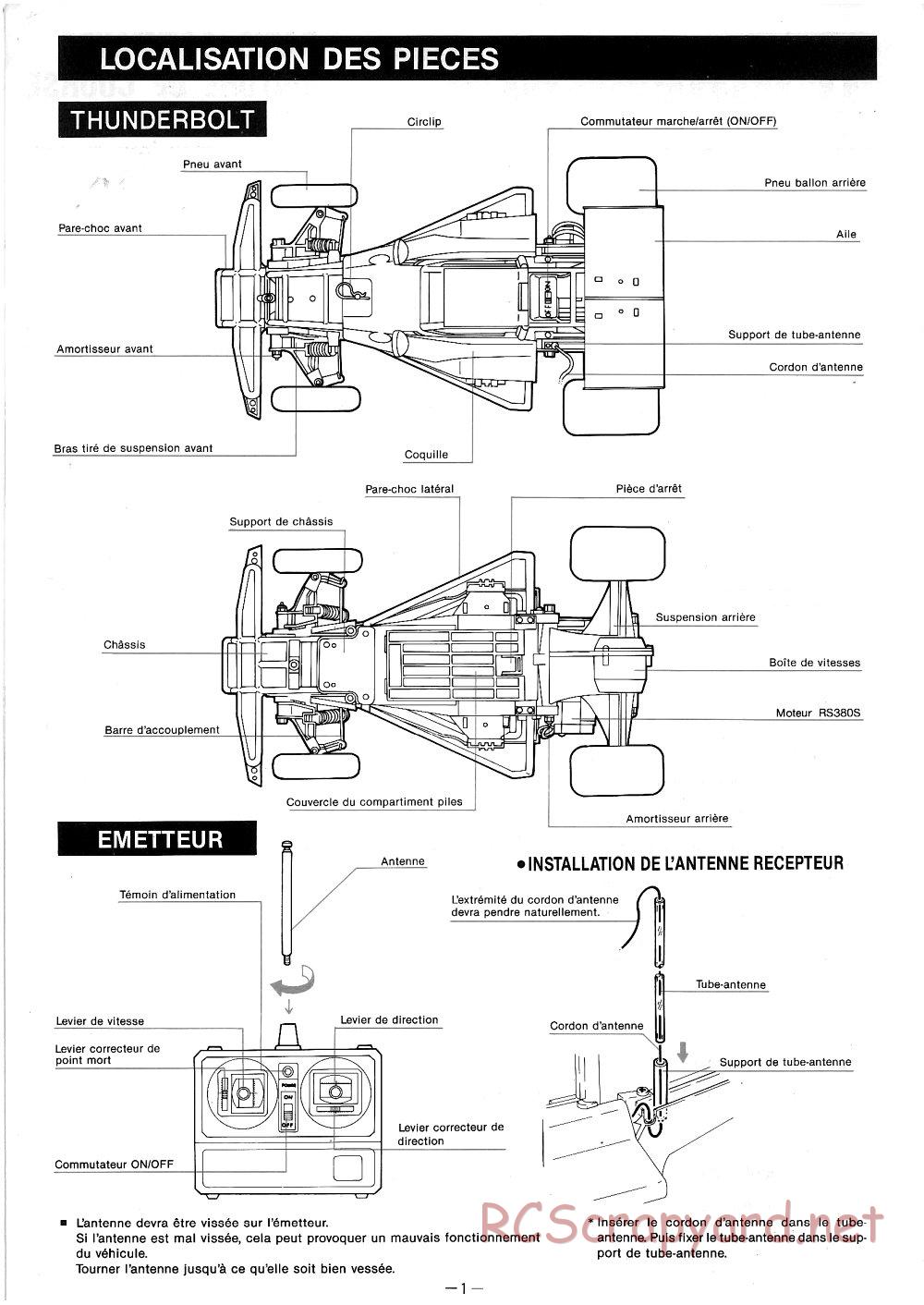 Nikko - Thunderbolt - Frame Buggy - Manual - Page 2