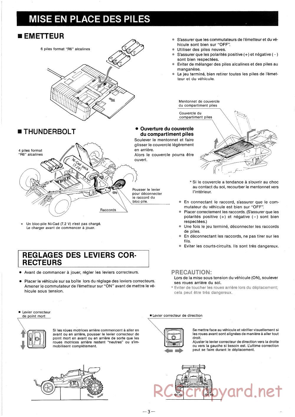 Nikko - Thunderbolt - Frame Buggy - Manual - Page 4