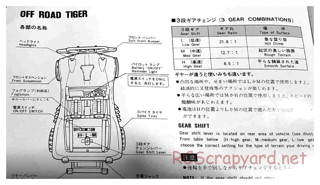 Nikko - Off-Road Tiger - Manual - Page 2