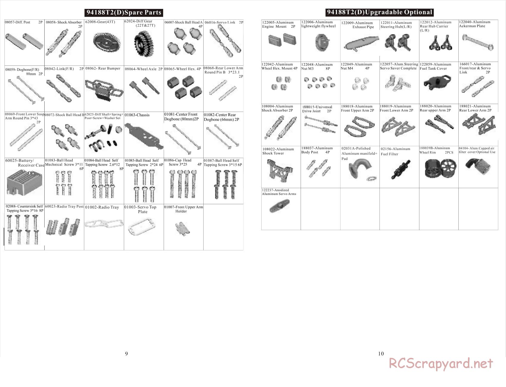 Redcat Racing - 1/10 Nitro Models - Parts List - Page 6