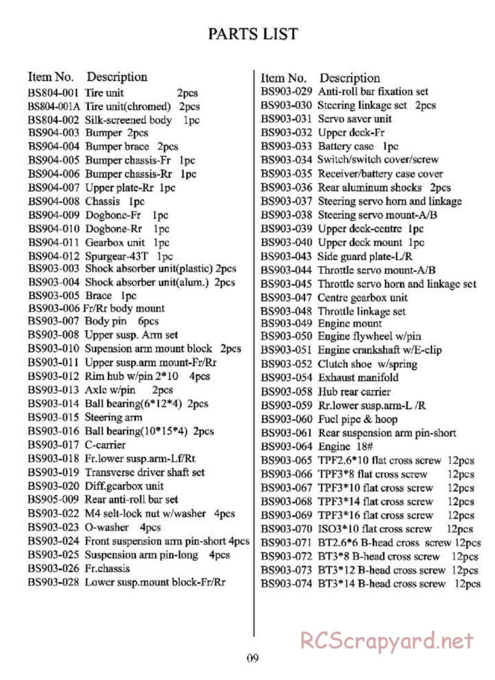 Redcat Racing - Aftershock 3.0 - Manual - Page 9