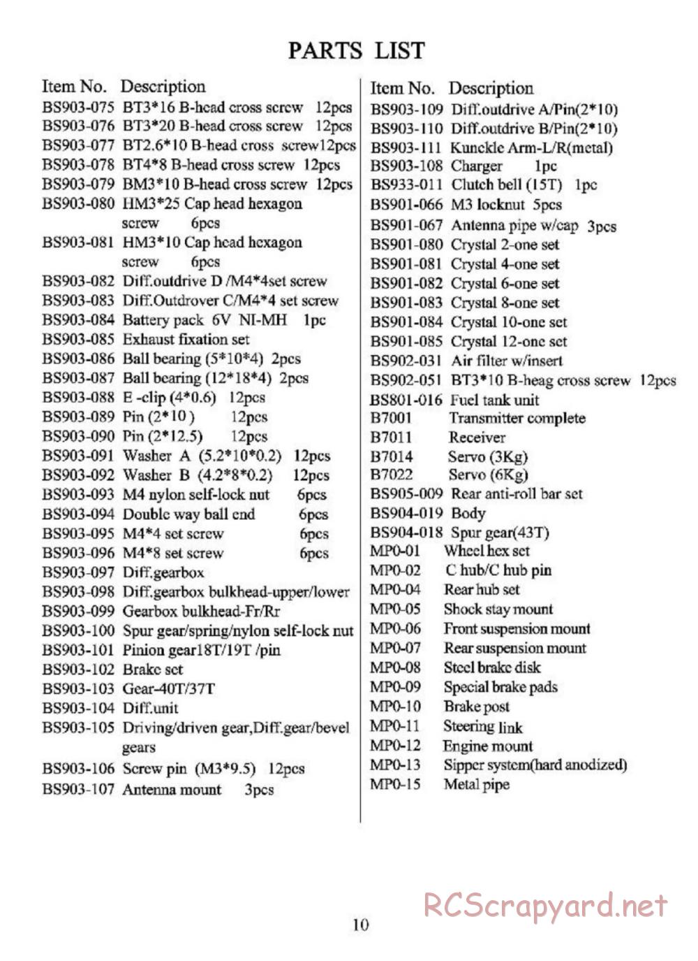 Redcat Racing - Aftershock 3.0 - Manual - Page 10