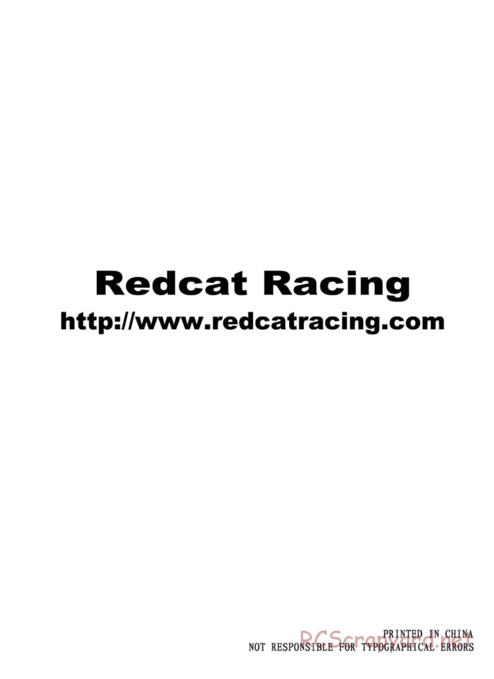 Redcat Racing - Aftershock 3.0 - Manual - Page 15