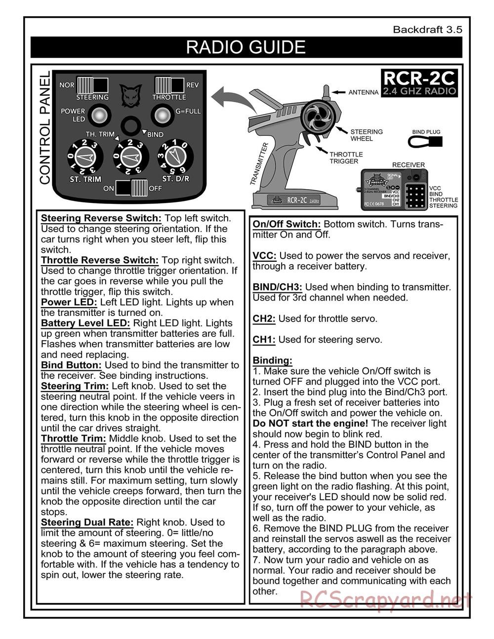 Redcat Racing - Backdraft 3.5 - Manual - Page 4