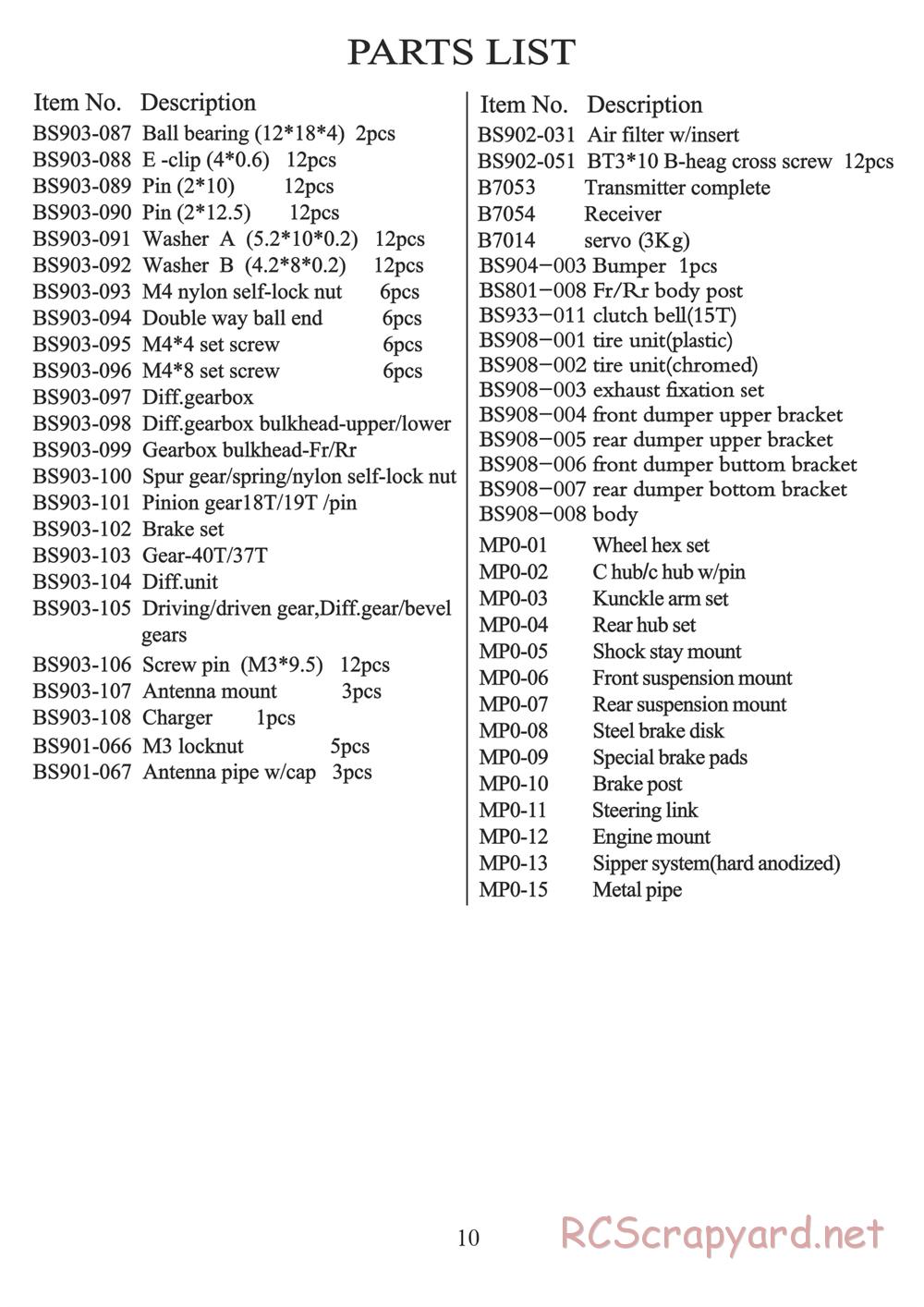 Redcat Racing - Caldera 3.0 - Manual - Page 10