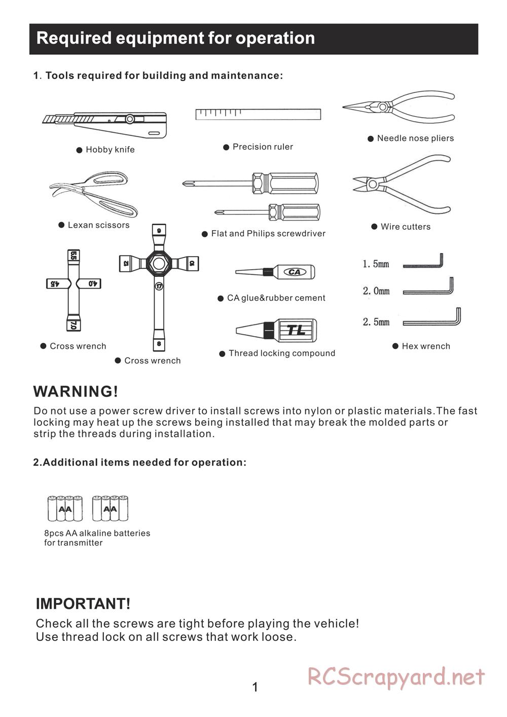 Redcat Racing - Caldera SC 10E - Manual - Page 2