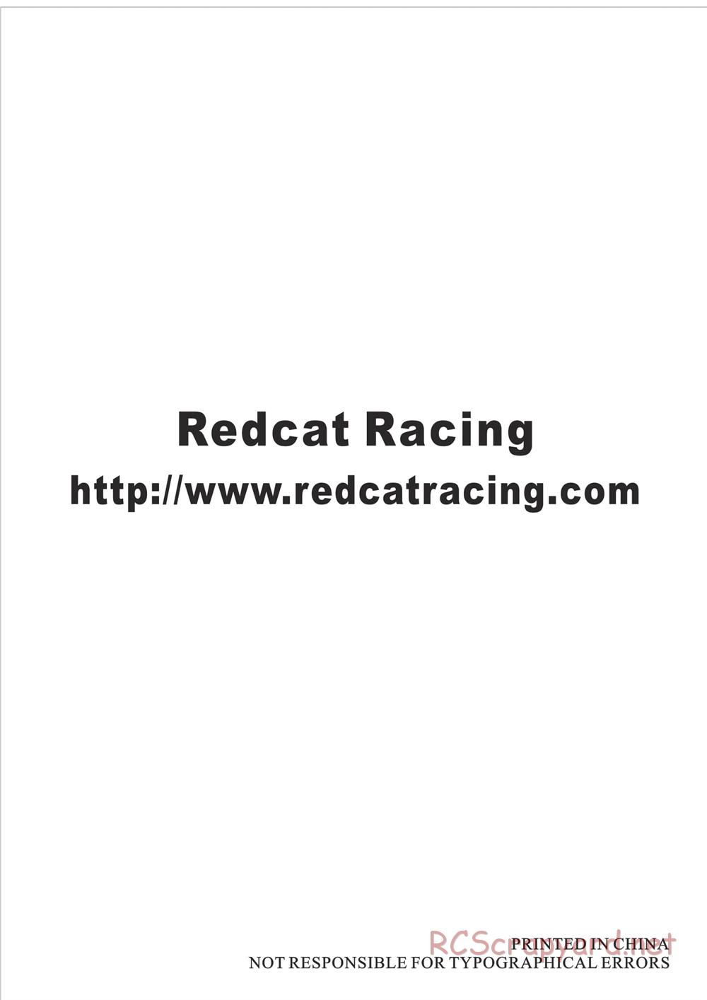 Redcat Racing - Caldera SC 10E - Manual - Page 14