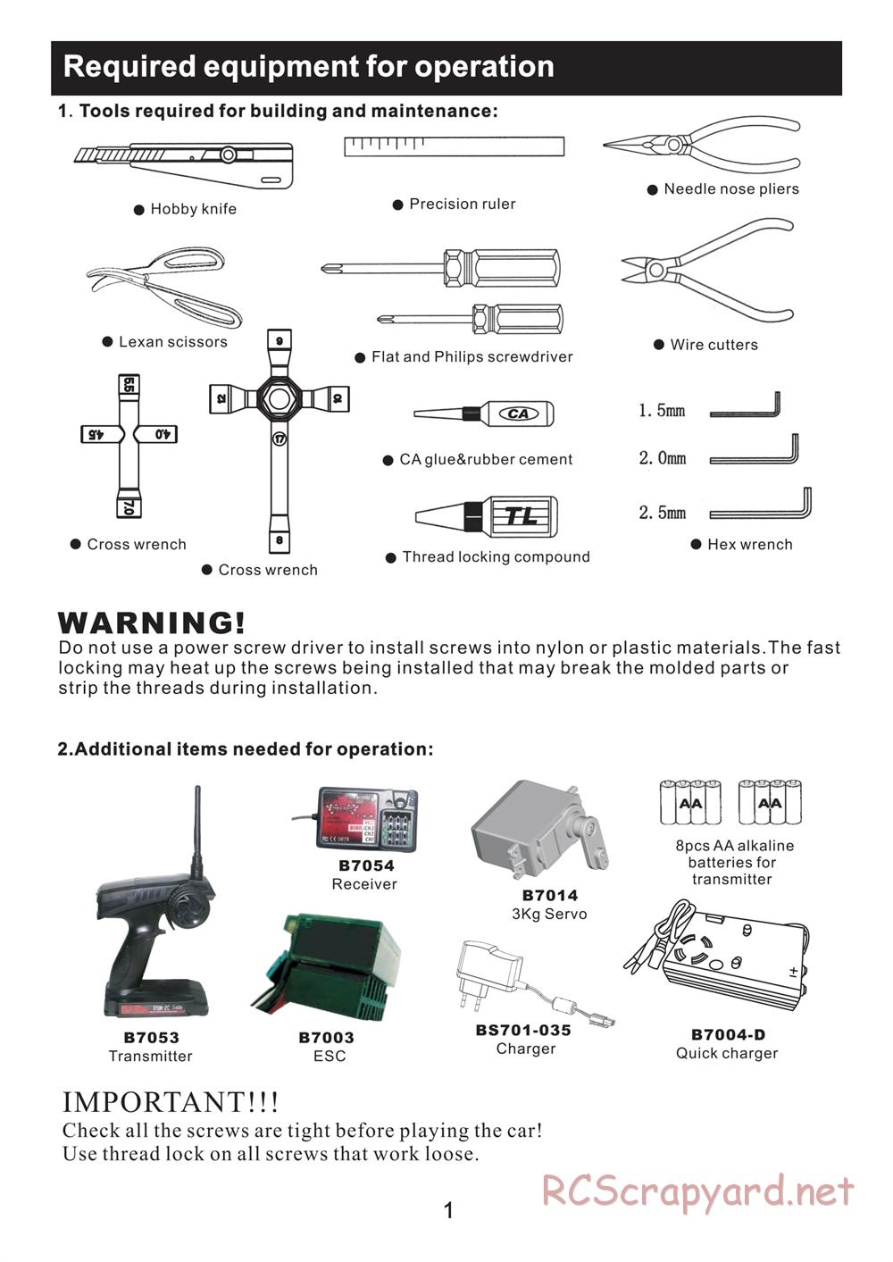 Redcat Racing - Caldera XB 10E - Manual - Page 2