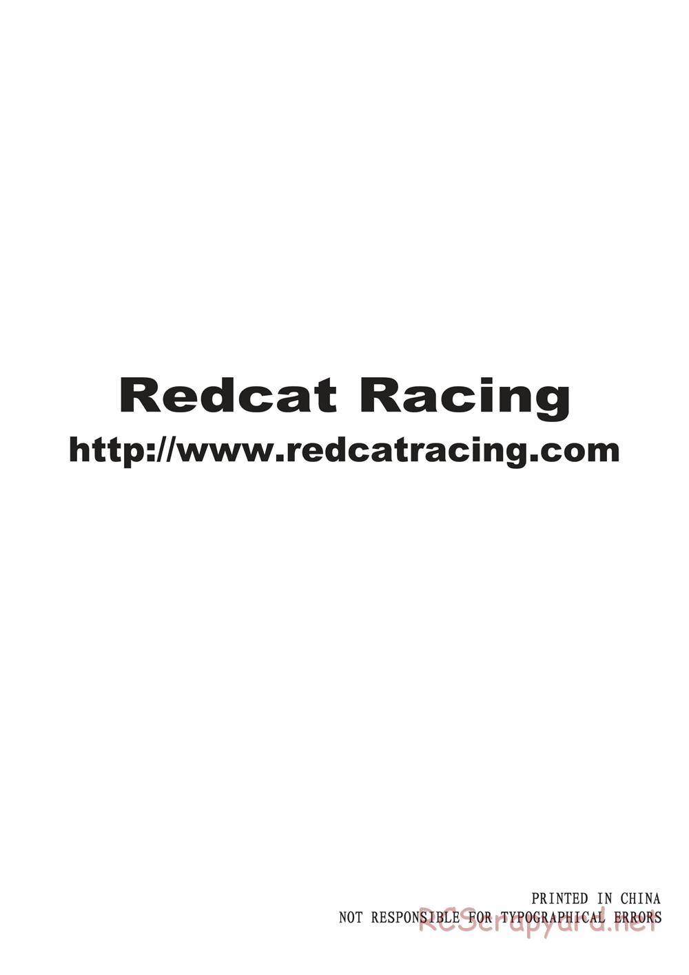 Redcat Racing - Caldera XB 10E - Manual - Page 12