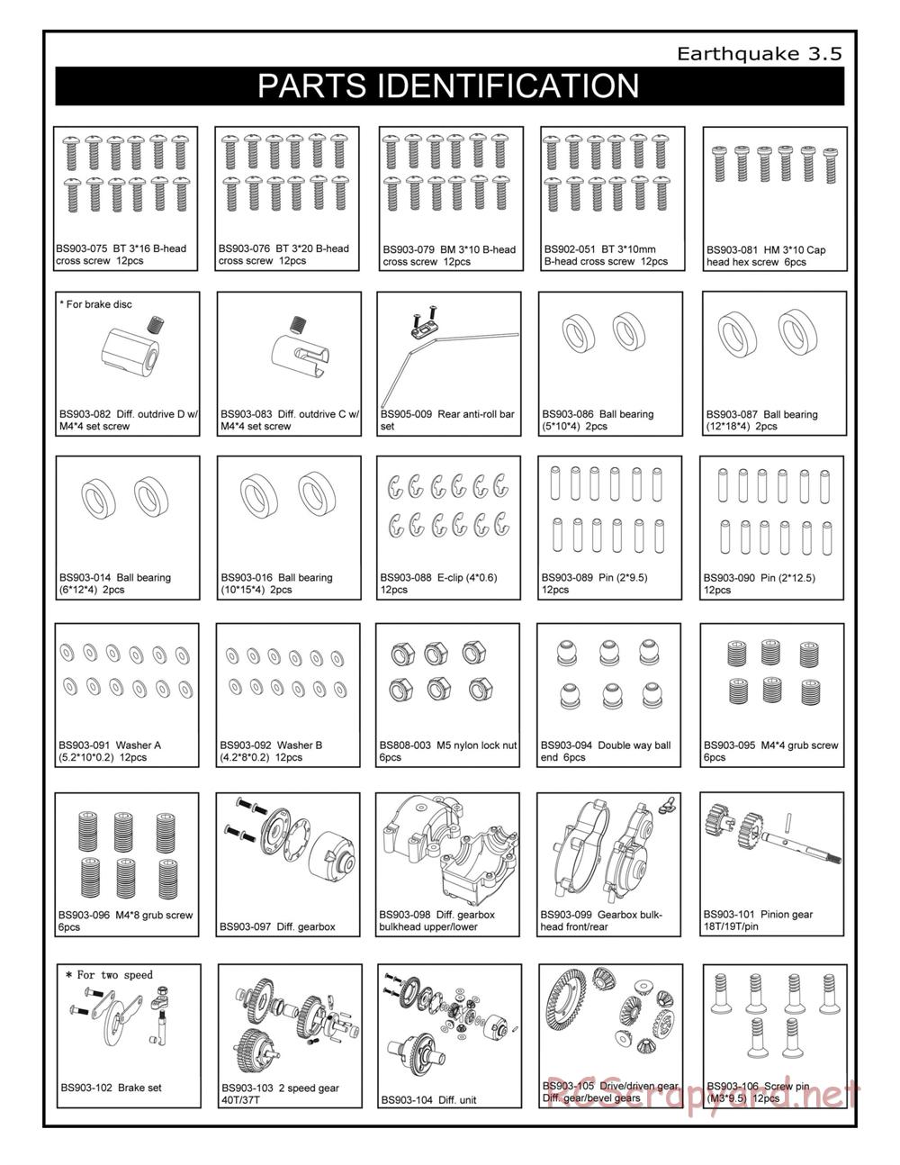 Redcat Racing - Earthquake 3.5 - Manual - Page 8