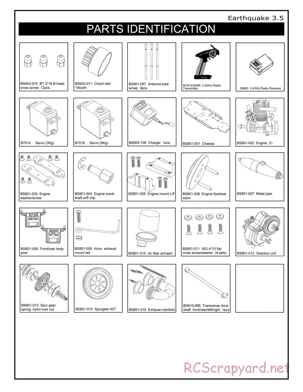 Redcat Racing - Earthquake 3.5 - Manual - Page 9