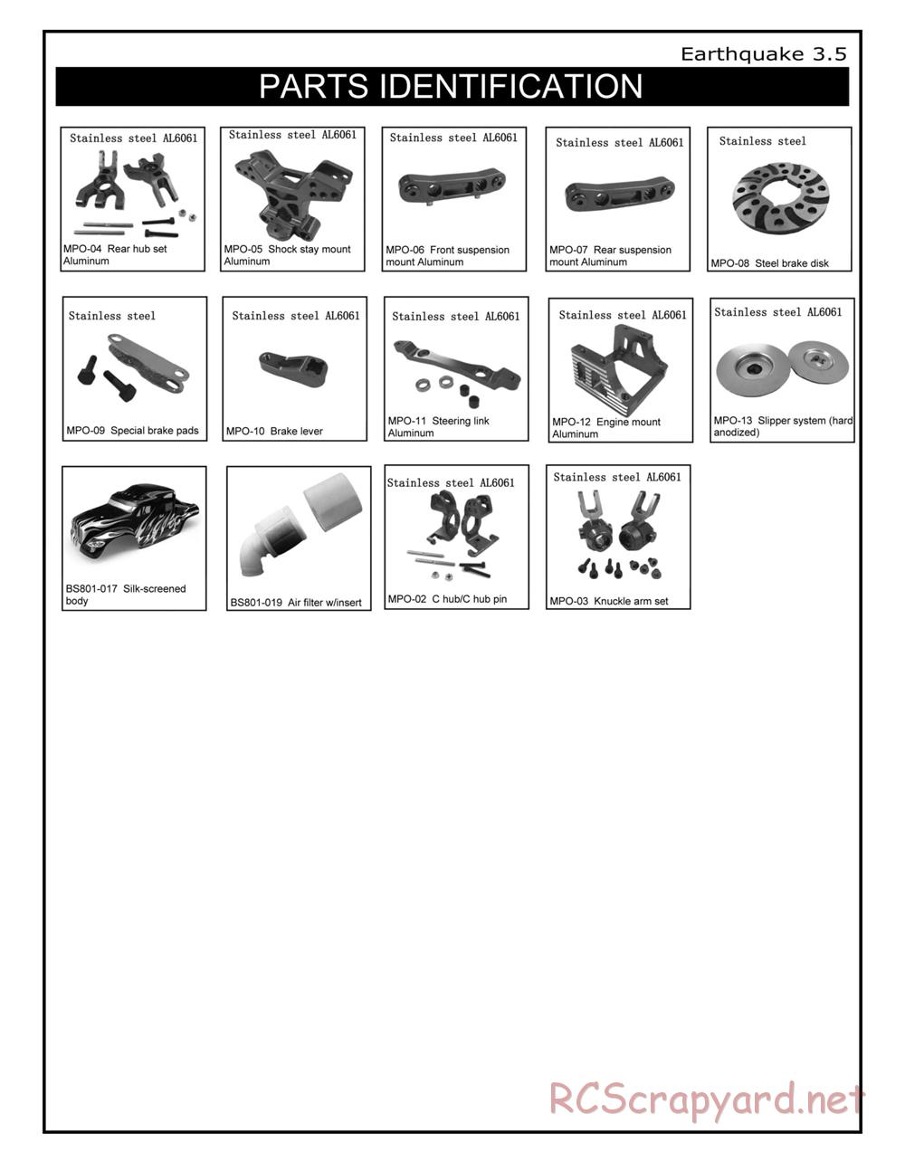 Redcat Racing - Earthquake 3.5 - Manual - Page 10