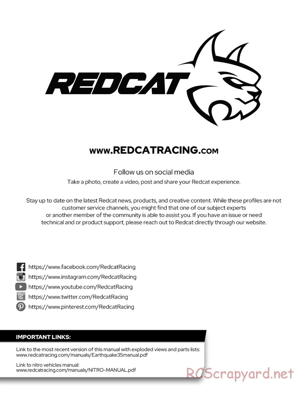 Redcat Racing - Earthquake 3.5 - Manual - Page 11