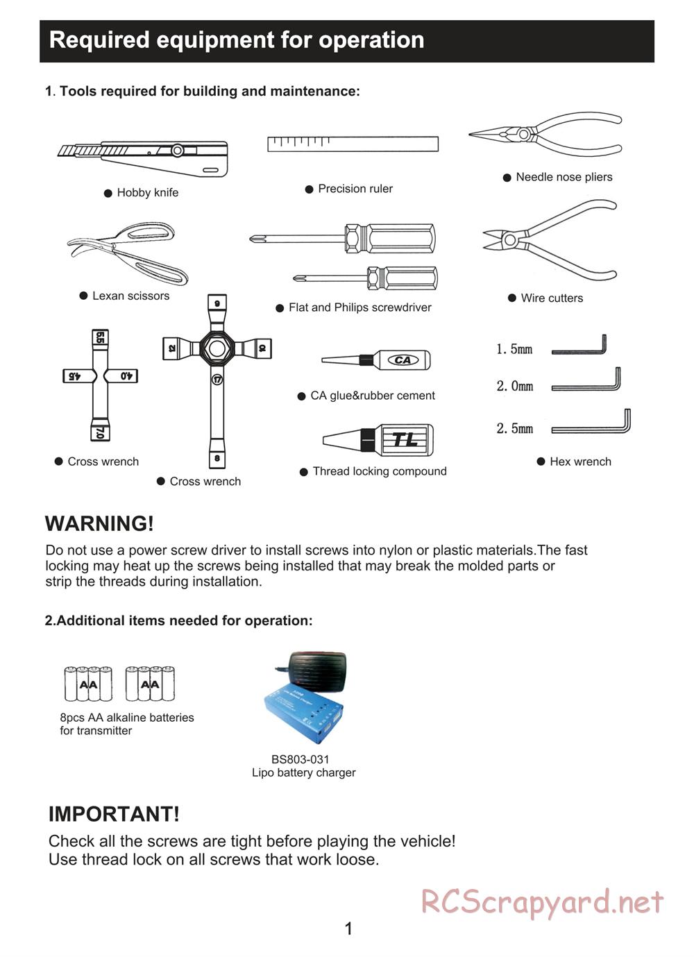 Redcat Racing - Earthquake 8E - Manual - Page 2