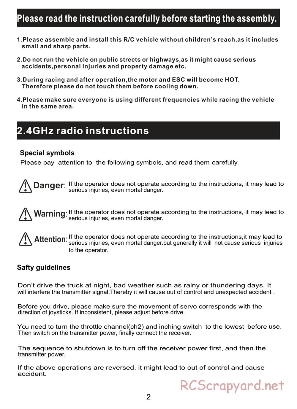 Redcat Racing - Earthquake 8E - Manual - Page 3