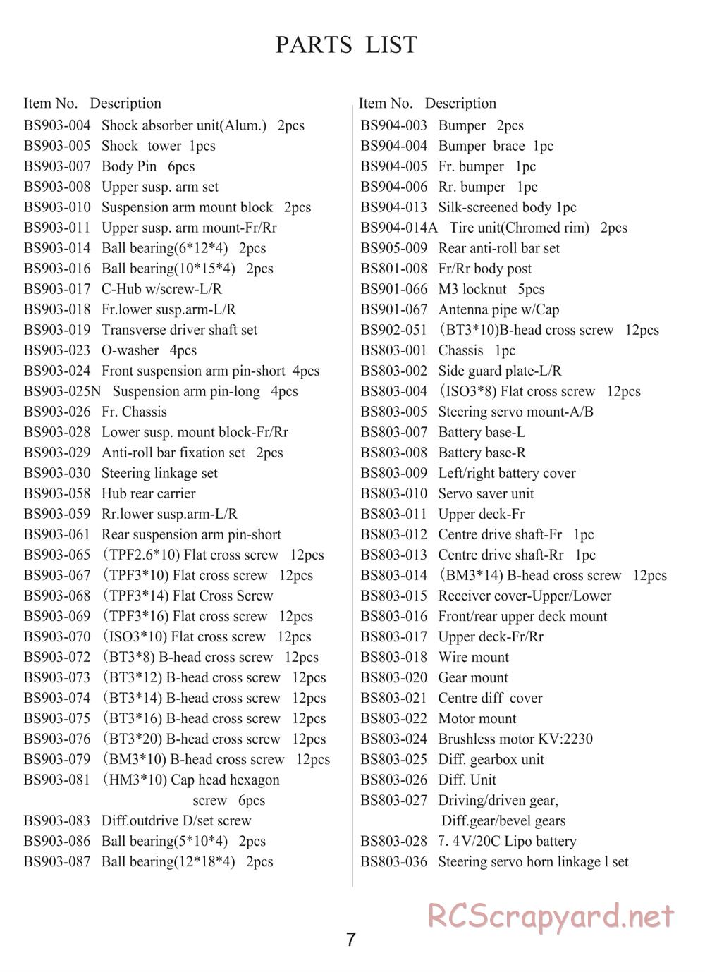 Redcat Racing - Earthquake 8E - Manual - Page 9