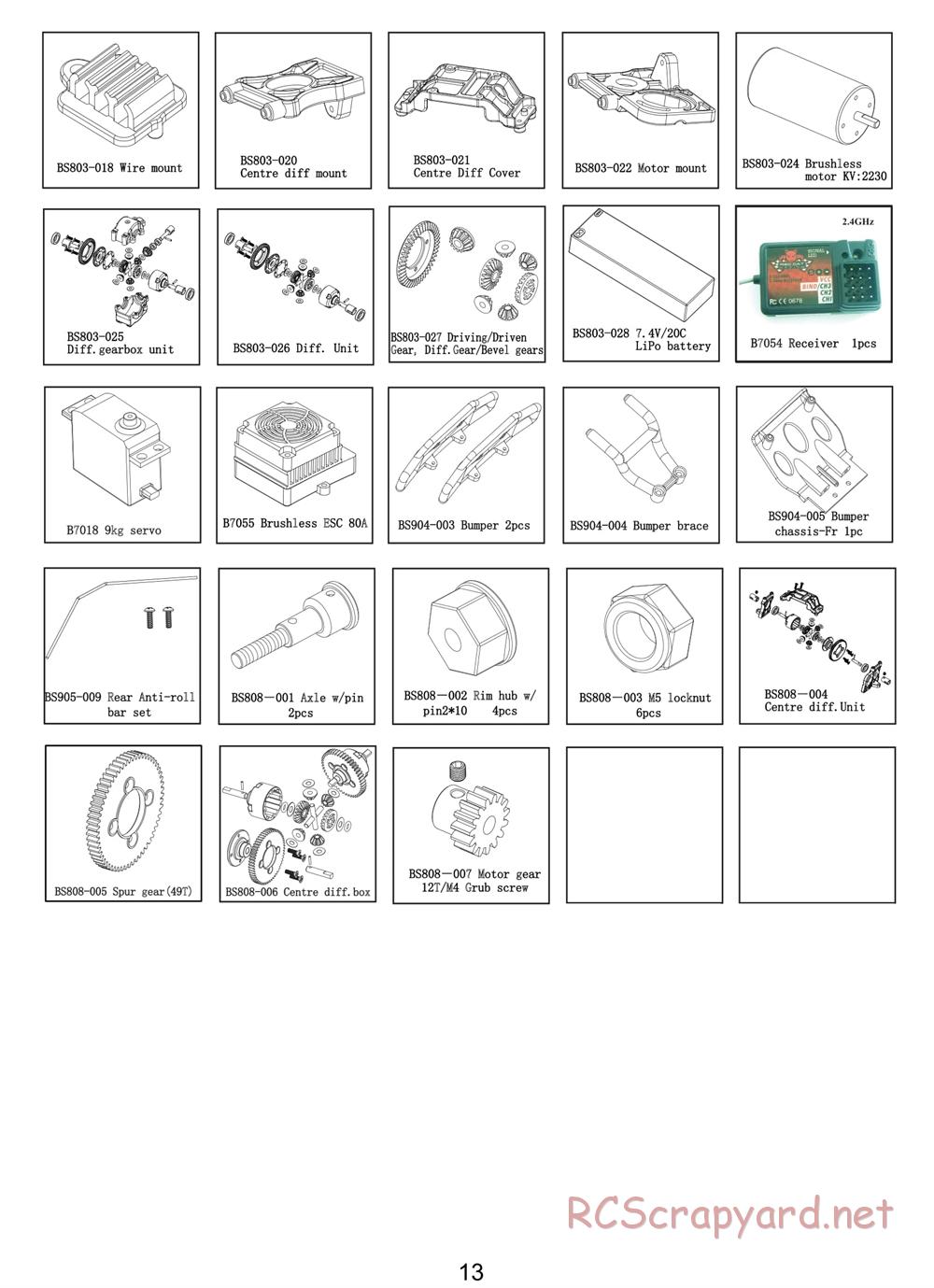 Redcat Racing - Earthquake 8E - Manual - Page 13