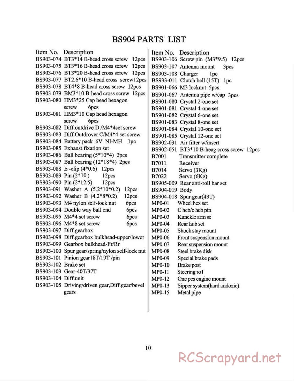 Redcat Racing - Earthquake 3.0 - Manual - Page 10