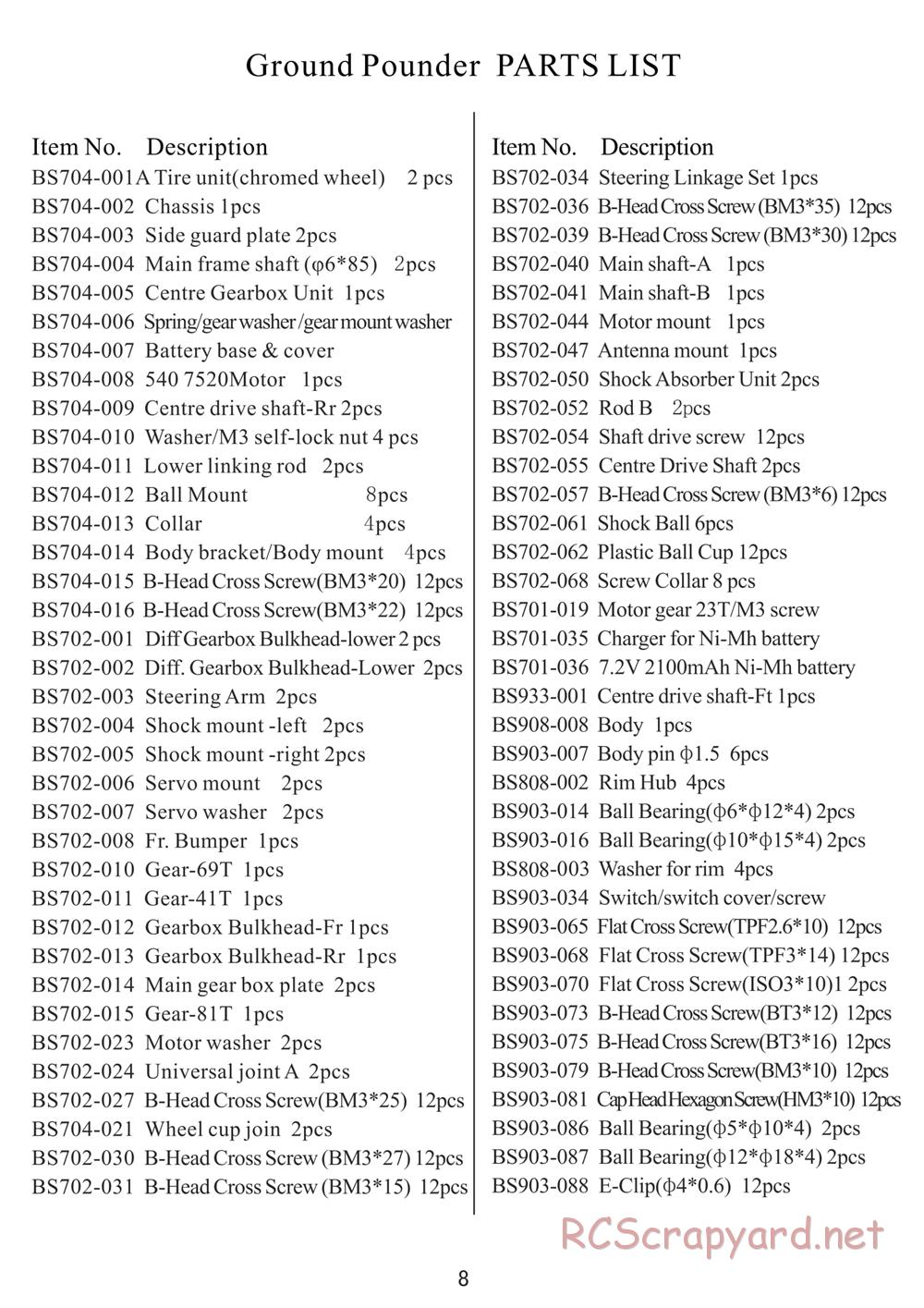 Redcat Racing - Ground Pounder - Manual - Page 10